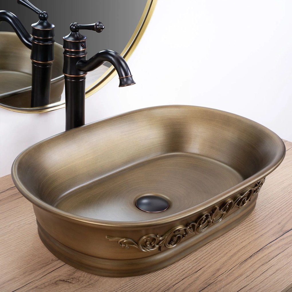 Lavabo da appoggio REA WILMA RUSTIC