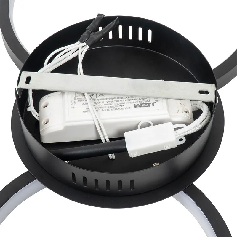 Plafoniera di design nera con LED dimmerabile a 3 livelli 3 luci - Pande