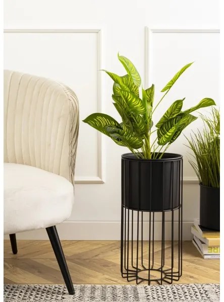 Vaso da fiori in metallo LOFT 42x20 cm nero