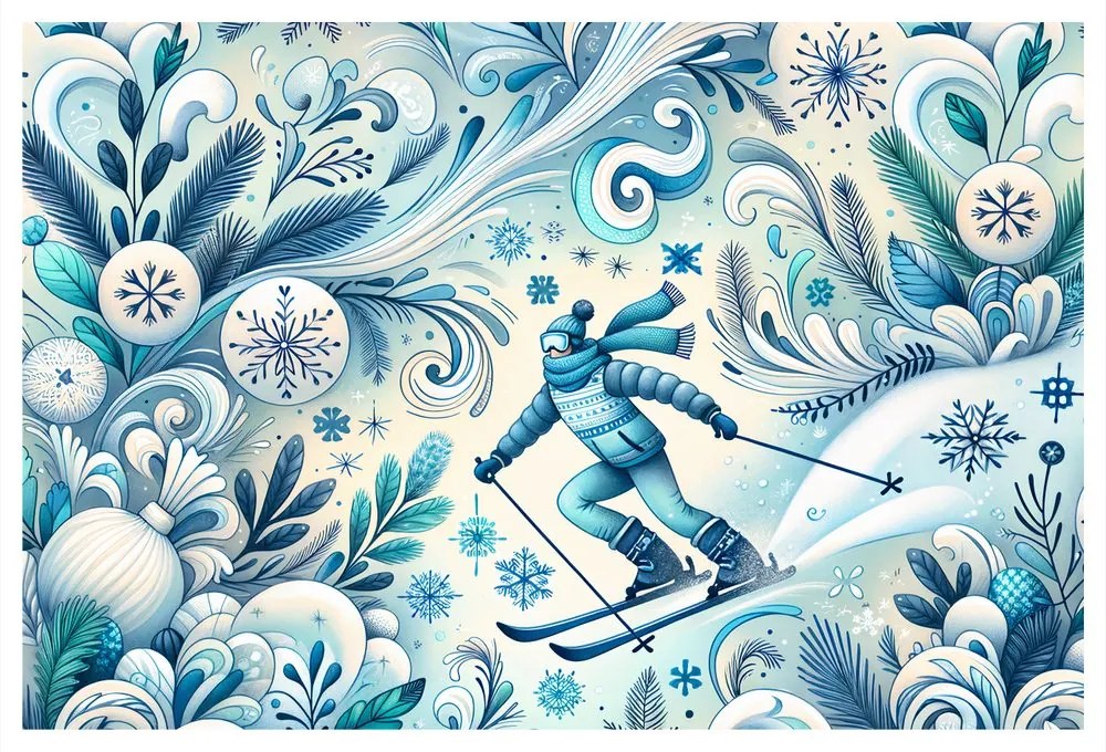 Quadro su tela – Scialpinista invernale