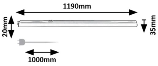 Rabalux 78010 - Lampada LED sottopensile BAREG LED/16W/230V 3000/4000K bianco
