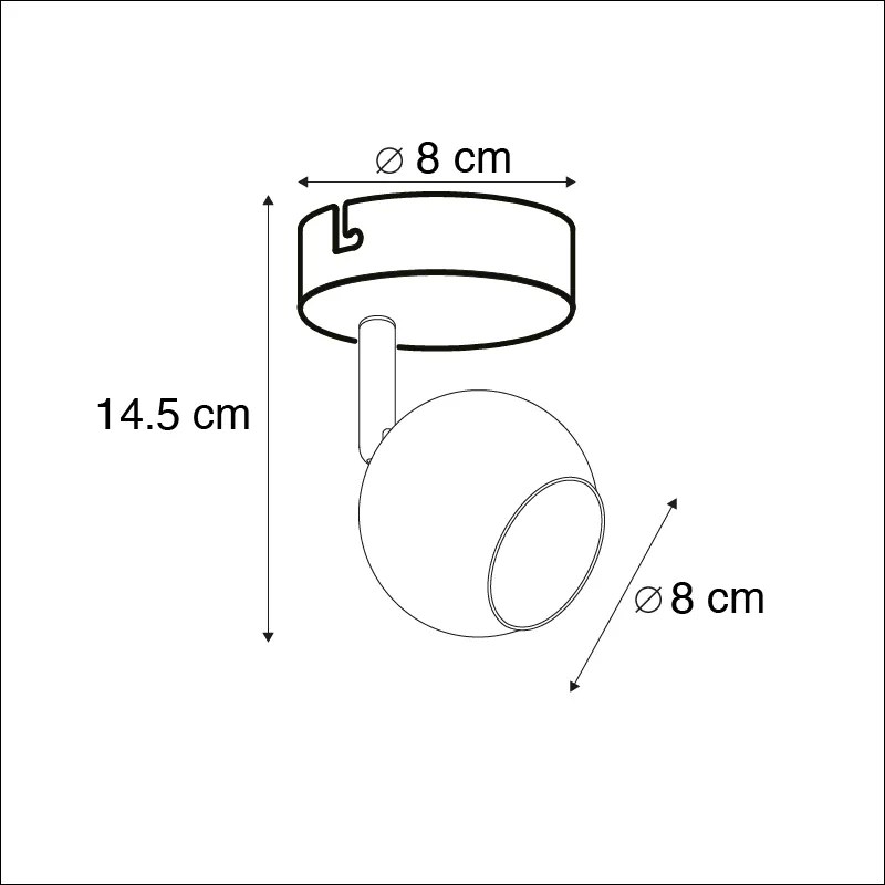 Faretto rotondo retrò in ottone - Gissi