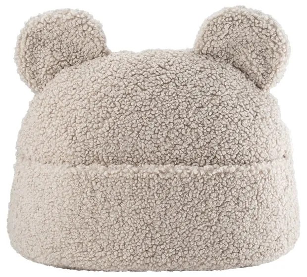 Cuscino per divano da bambini marrone chiaro con rivestimento in bouclé Teddy Pouch – Wigiwama