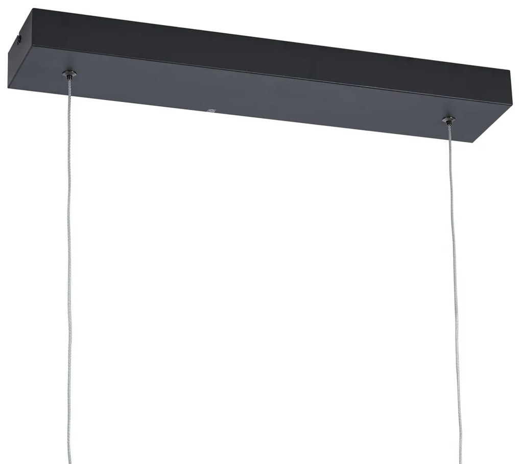Lampada a sospensione di design nera con oro e LED dimmerabile a 3 fasi - Joy
