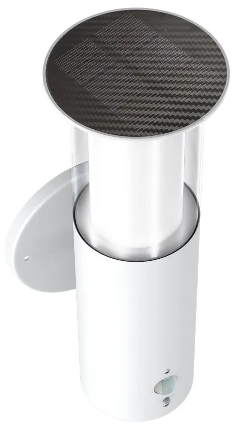 Applique Solare Bianca in Acciaio, con Sensore di Movimento, IP54 Colore Bianco Naturale 4.000K