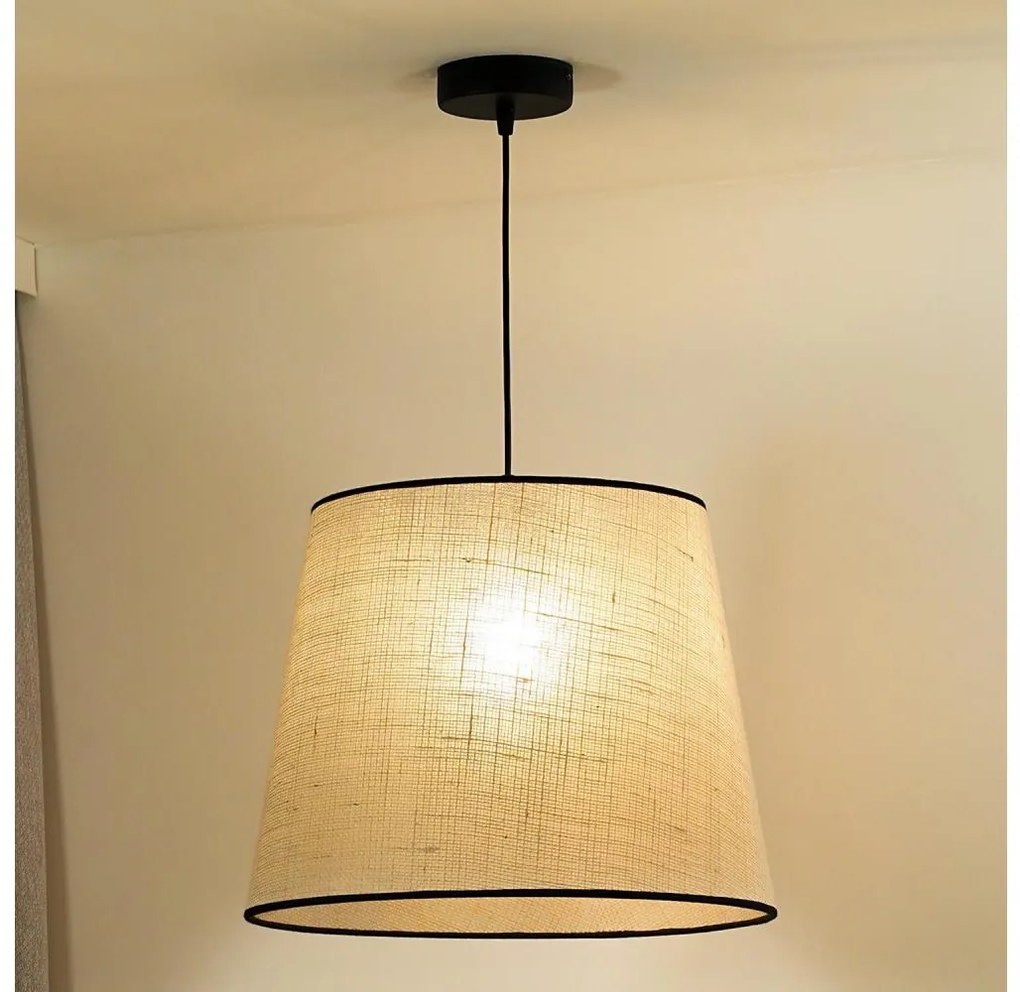 Duolla - Lampadario a sospensione con filo YUTE 1xE27/15W/230V diametro 38 cm grigio/nero