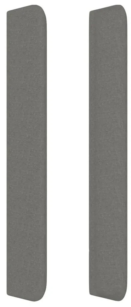 Testiera ad orecchio grigioscuro 103x16x118/128cm intessuto
