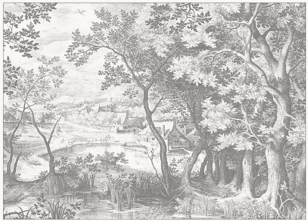 Carta da parati in tessuto non tessuto Engraved Landscapes