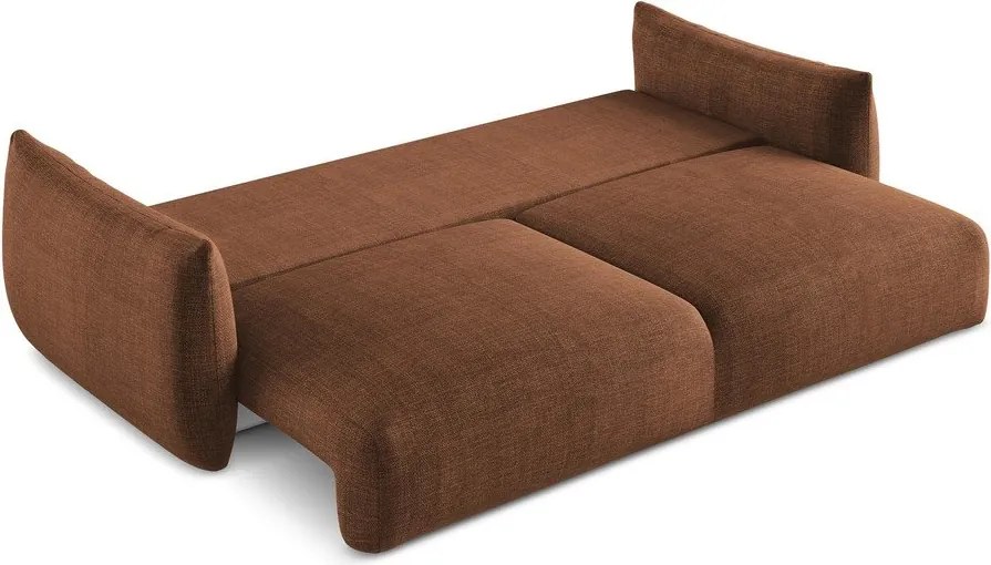 Divano color terracotta allungabile 230 cm Leila – Makamii