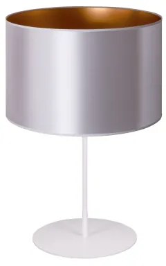 Duolla - Lampada da tavolo CANNES 1xE14/15W/230V diametro 20 cm argento/rame/bianco