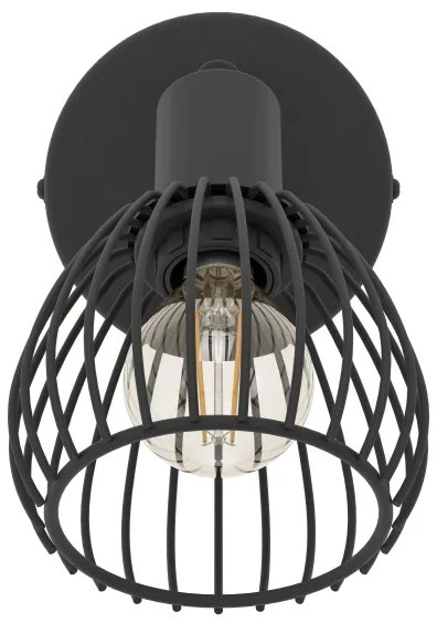 Eglo 901038 - Applique SONNINO 1xE14/40W/230V nero