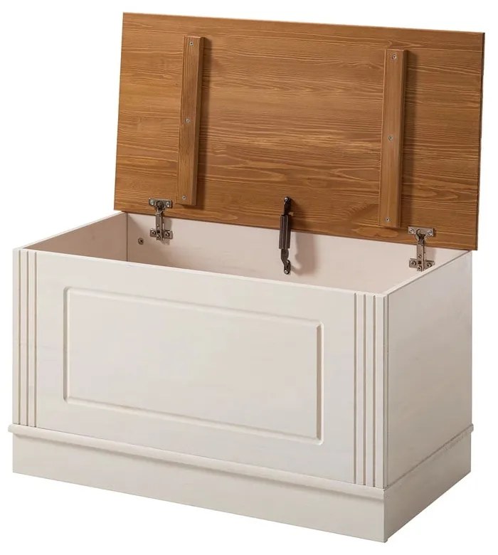 Cassapanca in legno di pino bianco 80x45 cm Anita - Støraa