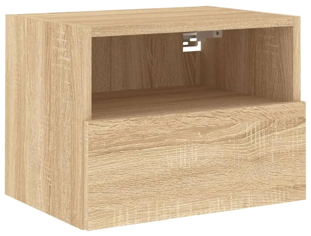 Mobile TV a Parete Rovere Sonoma 40x30x30 cm Legno Multistrato