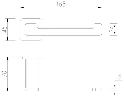OMNIRES NL80510BL - Porta carta igienica NELSON opaco nero