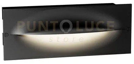 Ges2001c- segnapassi led 3000k 432lm 13w ip65 ad incasso colore gri...