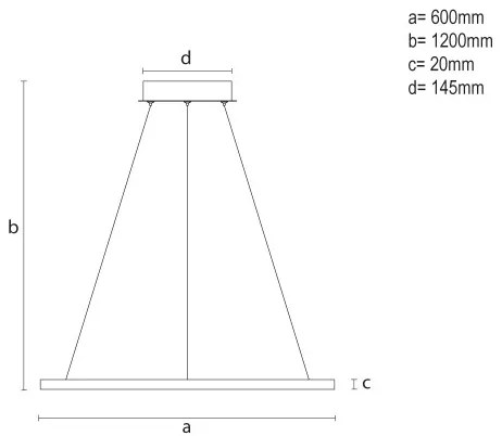 Lampadario LED dimmerabile a sospensione su cavo LED/32W/230V 3000-6500K Ø 60 cm + telecomando