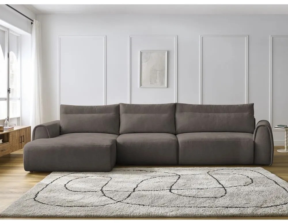 Divano angolare marrone Aden – Bobochic Paris