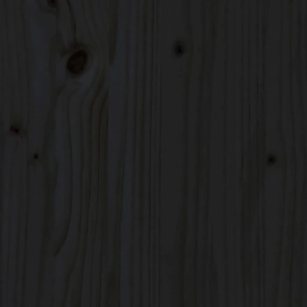 Set salotto da giardino 2 pz nero in legno massello di pino