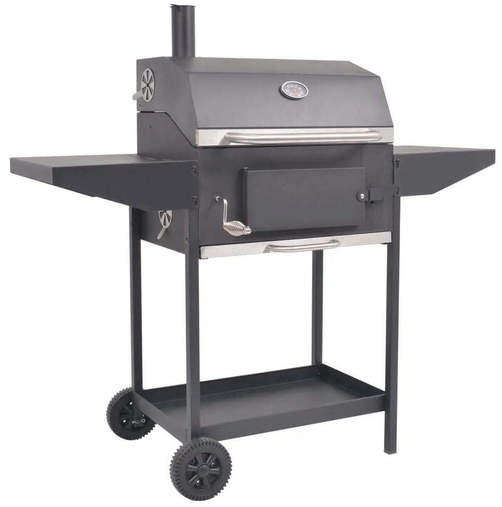 Barbecue A Carbonella Con Ripiano Inferiore Nero /