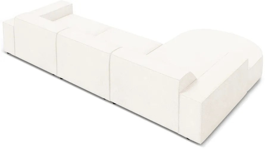 Divano angolare beige in tessuto bouclé (angolo sinistro) Jodie - Micadoni Home