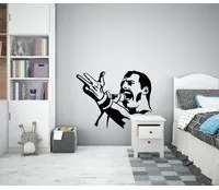 FREDDY - Adesivo murale wall sticker in vinile 55x65 cm Colore: nero