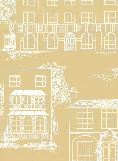 Little Greene Carta da parati Hampstead - Yellow Apple