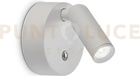 Bean applique a parete con interruttore tattile led 3000k 3w  200 l...