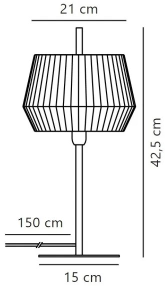 Nordlux - Lampada da tavolo DICTE 1xE14/40W/230V bianco/nero