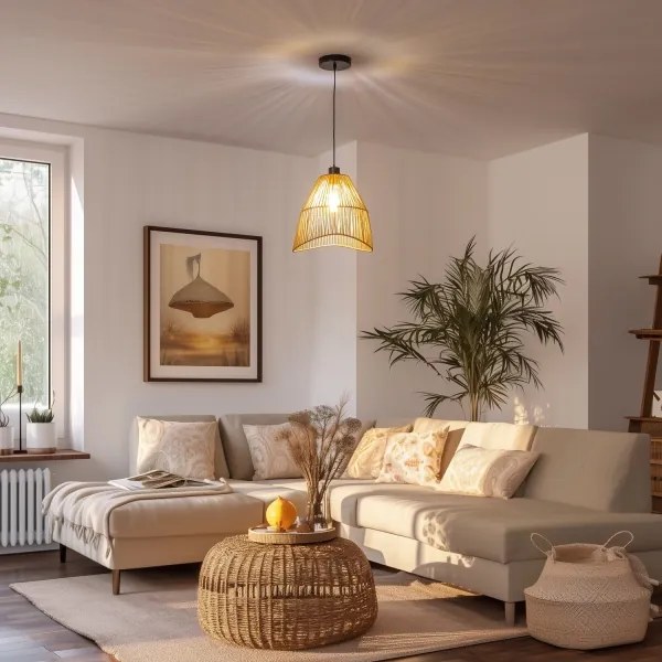 Brilagi - Lampadario LED a cavo CERIA BOHO 1xE27/40W/230V Ø 30 cm marrone