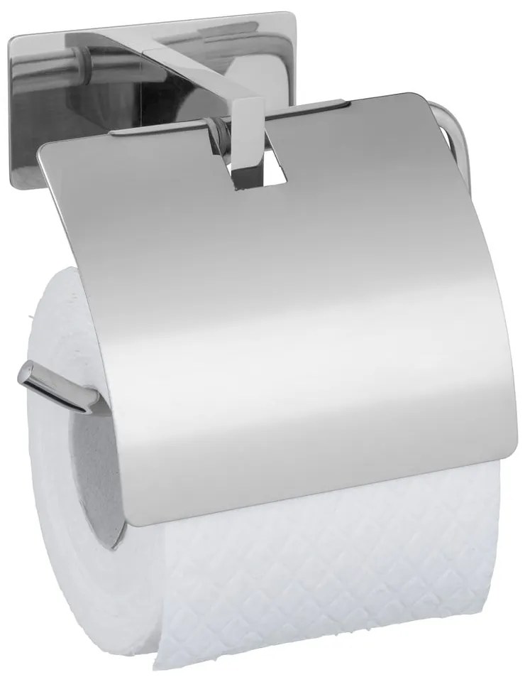 Porta carta igienica autoportante in acciaio inox argento lucido Genova - Wenko