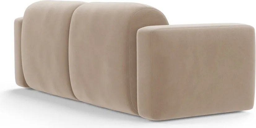 Divano beige con rivestimento in velluto 220 cm Strino – Cosmopolitan Design