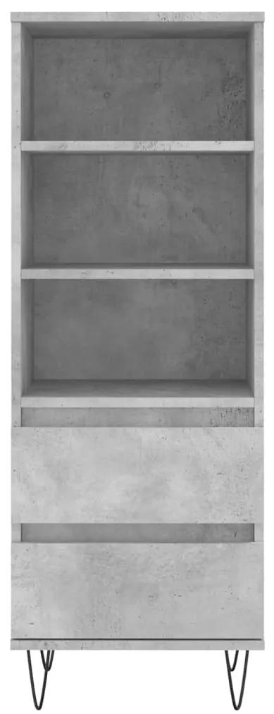 Credenza grigio cemento 40x36x110 cm in legno multistrato