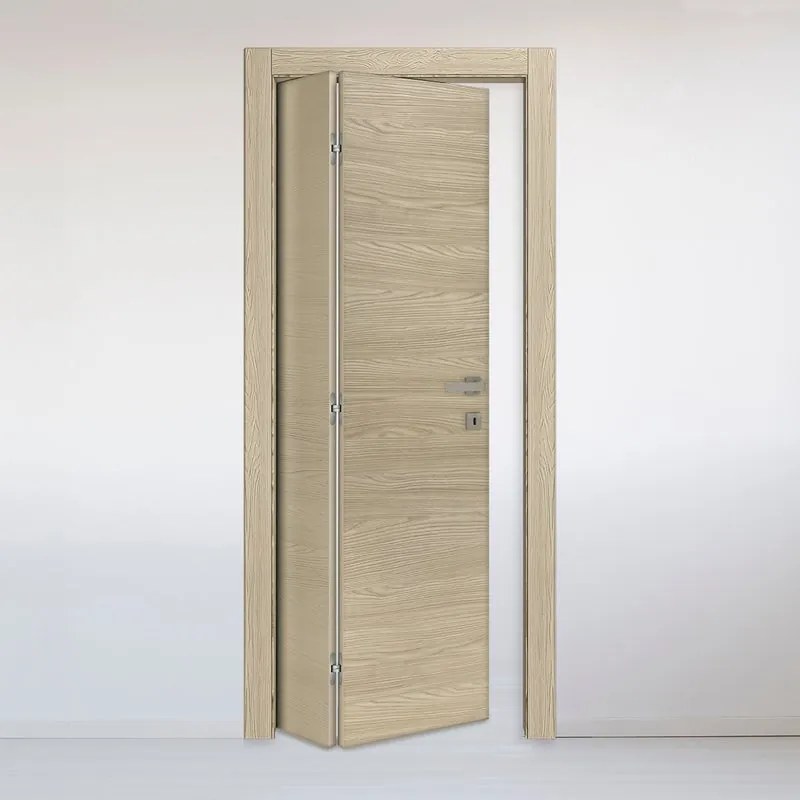 Porta interna pieghevole a libro asimmetrica Oxford miele in legno colore rovere, L 70 x H 210 cm, apertura a sinistra