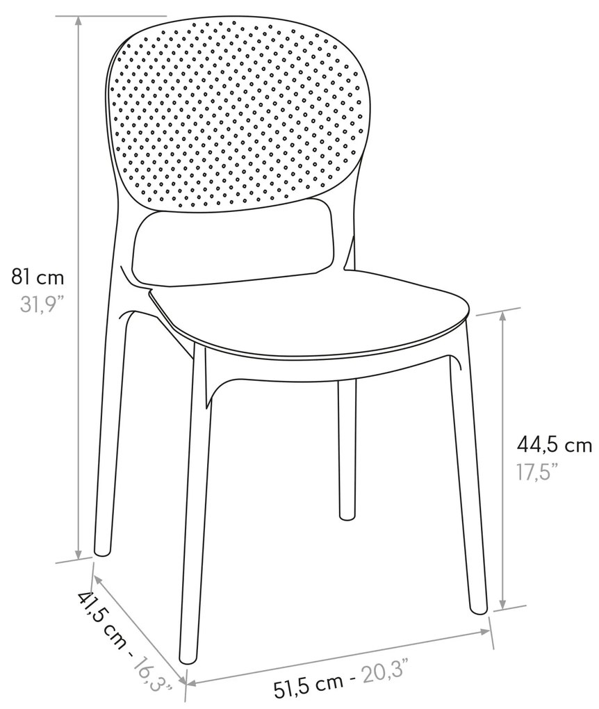 LITE - sedia di design moderno in polipropilene