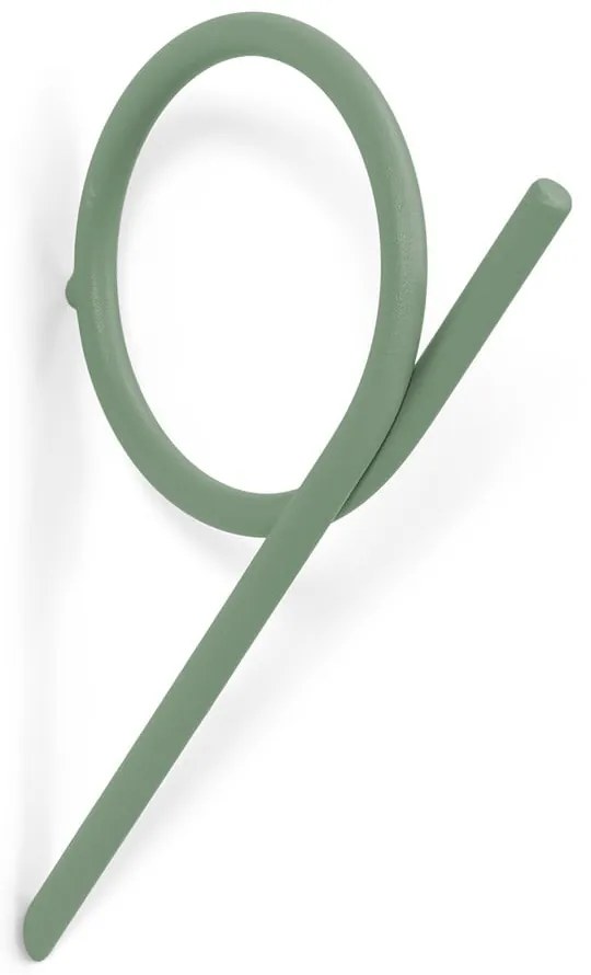 Gancio da parete verde polveroso in acciaio Tuba M – Spinder Design