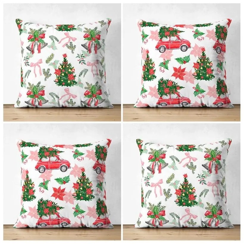 Set di 4 federe con motivo natalizio 43x43 cm - Mila Home