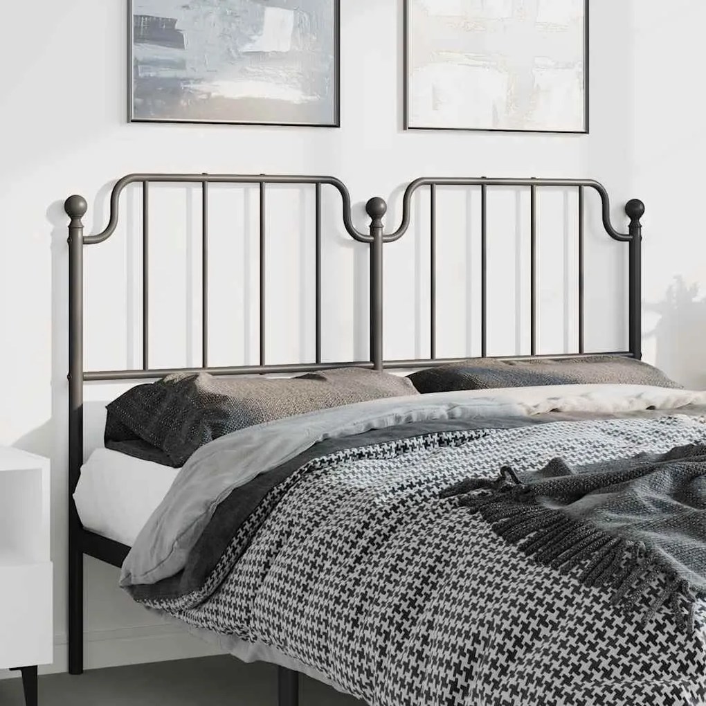 Testiera İn Metallo Nero 135 Cm /