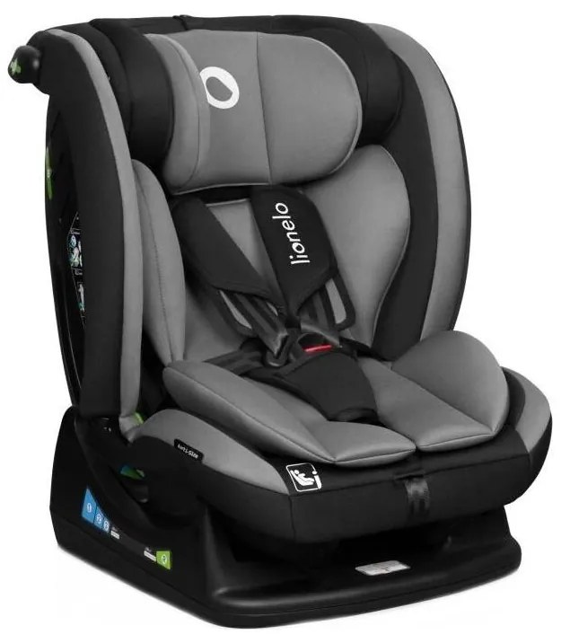 Lionelo - Seggiolino auto AART i-Dimensioni 40-150 cm nero/grigio