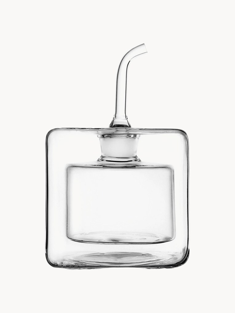 Dispenser aceto e olio in vetro borosilicato fatto a mano Cube