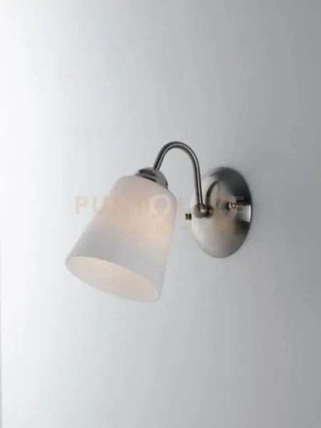 Applique a parete  a parete 1162 nickel 1 luce attacco e14 11x26x17cm