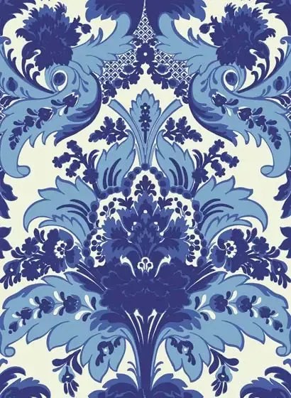 Cole & Son Carta da parati Aldwych - Blue/ White