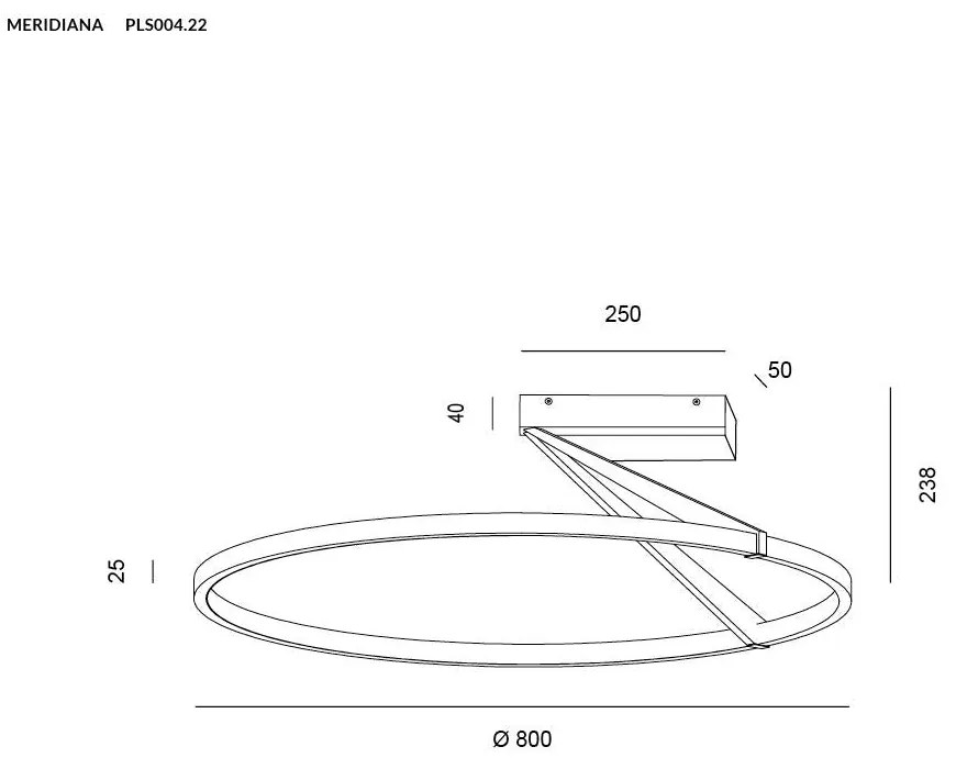 MERIDIANA lampada da parete/soffitto lamp 51W bianco dimmerabile