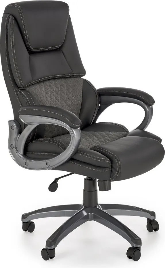 Sedia da ufficio Steven in nero/grigio - H119 cm
