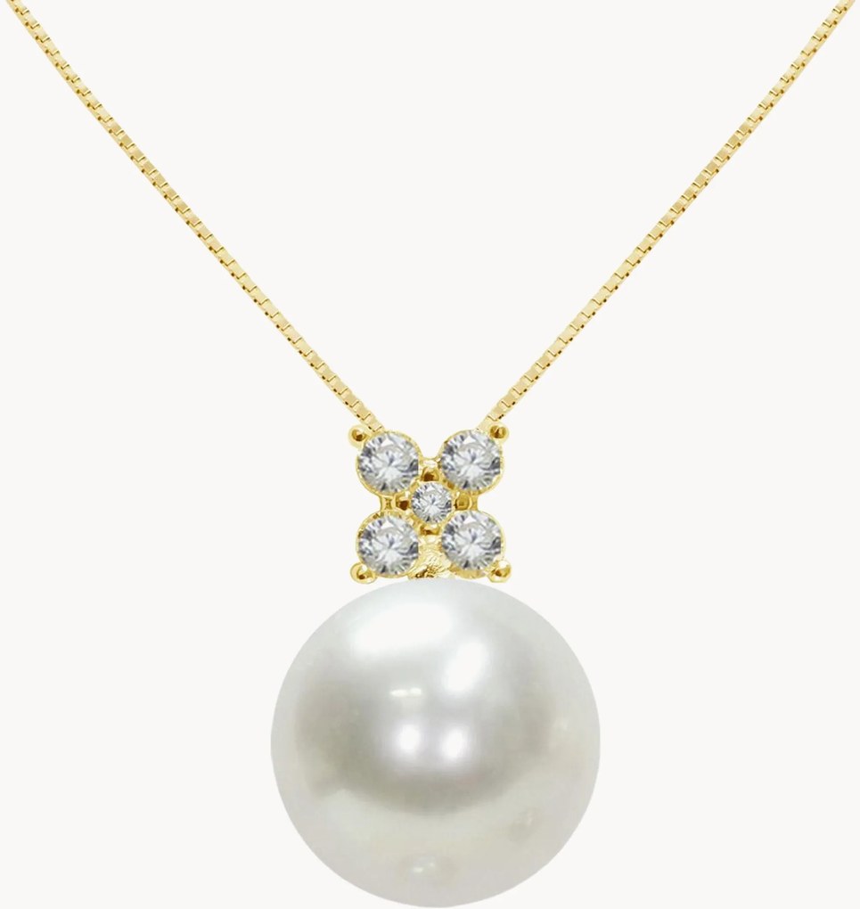 Collana in argento fatta a mano placcata in oro Marina