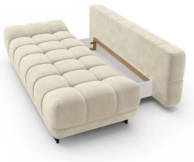 Divano letto a tre posti beige con rivestimento in velluto Cirrus - Windsor &amp; Co Sofas