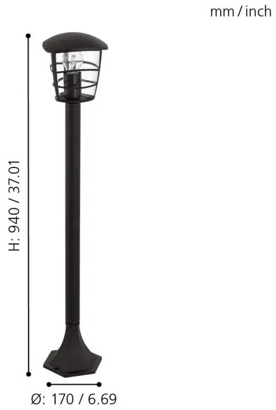 Eglo 93408 - Lampada da esterno LED ALORIA E27/8,5W/230V IP44