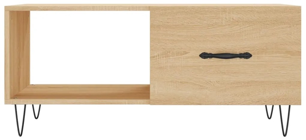 Tavolino da salotto rovere sonoma 90x50x40 cm legno multistrato