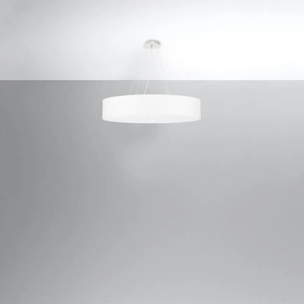 Lampada a sospensione bianca con paralume in tessuto ø 70 cm Herra - Nice Lamps