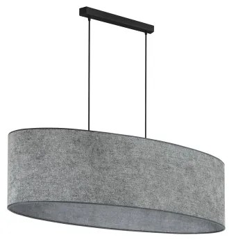 Duolla - Lampadario a sospensione con filo OVAL 2xE27/15W/230V grigio
