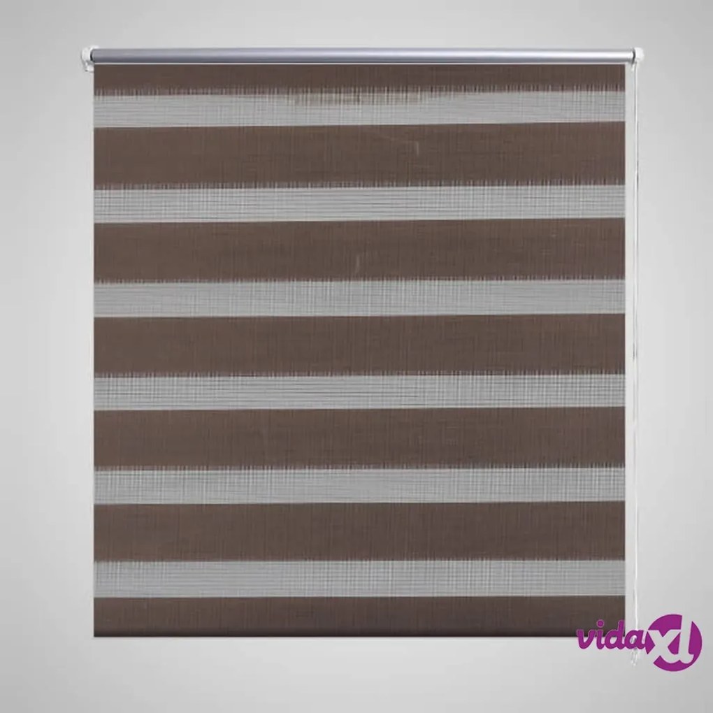 vidaXL Tenda a rullo oscurante zebra 120x175 cm caffé
